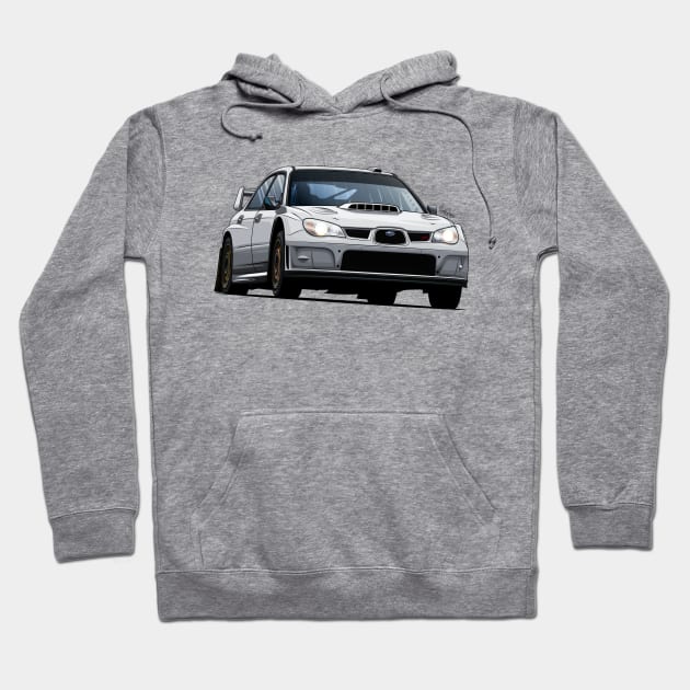 Subaru Impreza S12B WRC Hoodie by Mario Ramos Rally Art